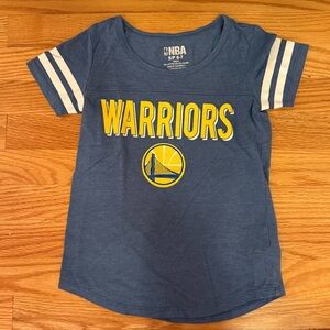 NBA Golden State Warriors Girls Blue and Yellow Tee
